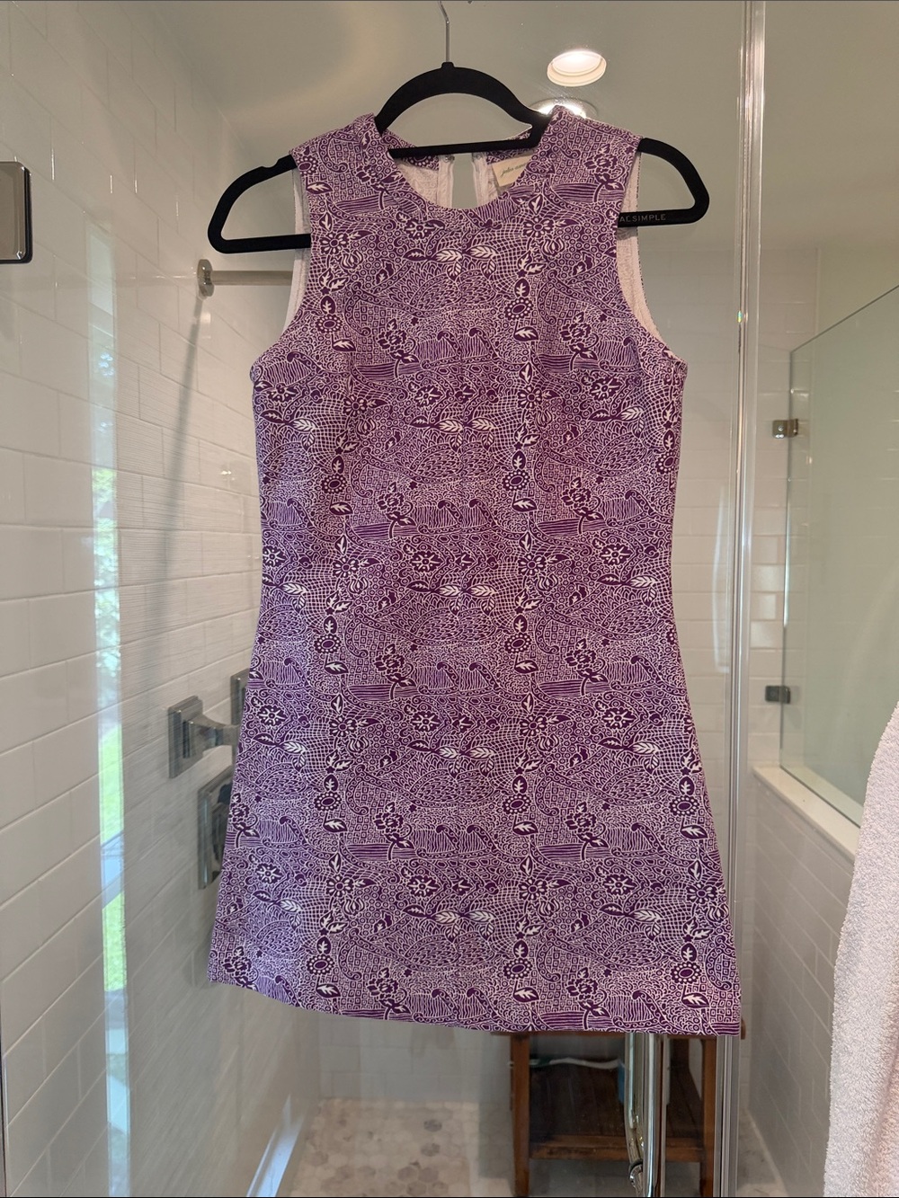 Julia Amory purple print shift dress